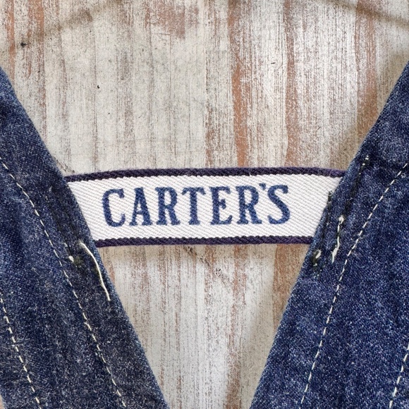 Vintage Carter's Watch The Wear Overalls Adjustable‎ Blue Denim Altered READ - Picture 6 of 16